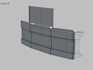 Bilim Kurgu &Ccedil;alışma Masası 3D Model