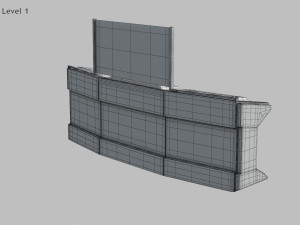 Sci-fi Work Desk Model 3D