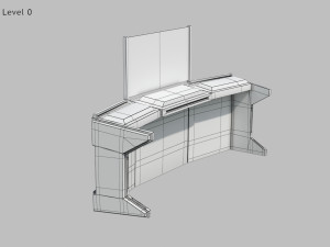 Sci-fi Work Desk Model 3D