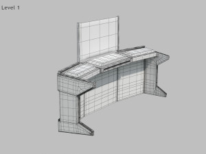 Sci-fi Work Desk Model 3D