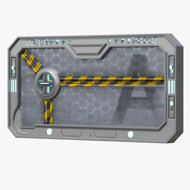 Animated Sci-fi Gate T1 Model 3D .c4d .max .obj .3ds .fbx .stl .blend 
