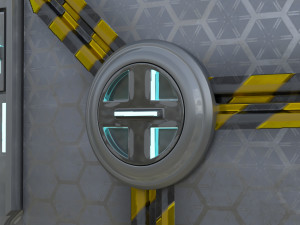 Animated Sci-fi Gate T1 Model 3D