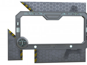 Animated Sci-fi Gate T1 Model 3D
