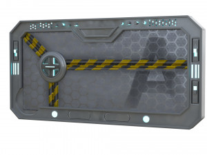 Animated Sci-fi Gate T1 Model 3D