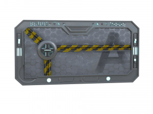 Animated Sci-fi Gate T1 Model 3D