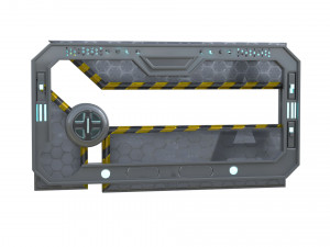 Animated Sci-fi Gate T1 Model 3D