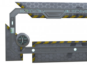 Animated Sci-fi Gate T1 Model 3D