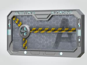 Animated Sci-fi Gate T1 Model 3D