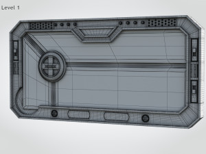 Animated Sci-fi Gate T1 Model 3D