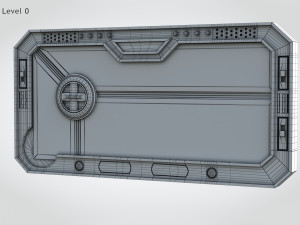 Animated Sci-fi Gate T1 Model 3D