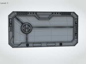 Animated Sci-fi Gate T1 Model 3D