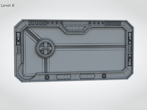 Animated Sci-fi Gate T1 Model 3D