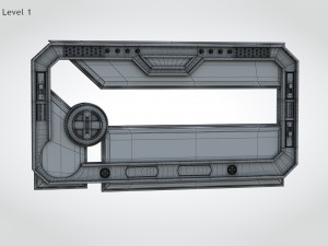 Animated Sci-fi Gate T1 Model 3D