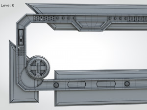 Animated Sci-fi Gate T1 Model 3D