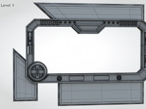 Animated Sci-fi Gate T1 Model 3D
