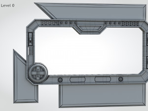 Animated Sci-fi Gate T1 Model 3D