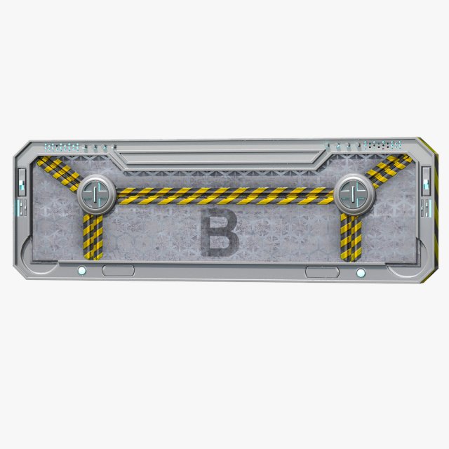 Sci-fi Gate B Modelo 3D .c4d .max .obj .3ds .fbx .stl .blend 