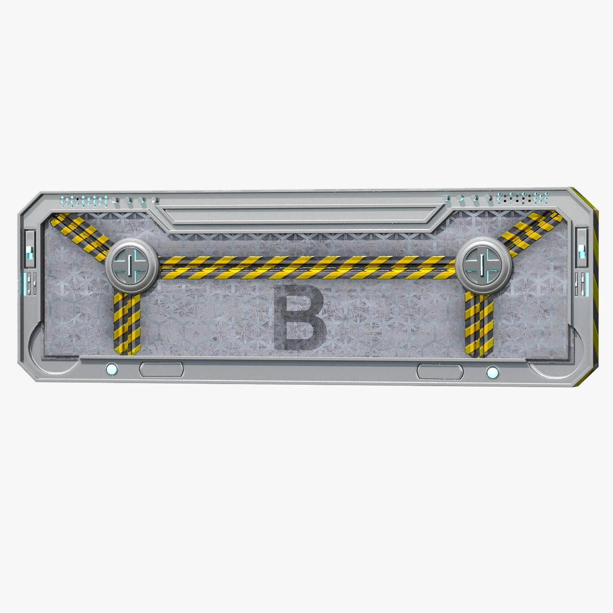 Sci-fi Gate B 3D Model .c4d .max .obj .3ds .fbx .stl .blend 