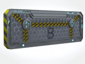 Sci-fi Gate B 3D Model