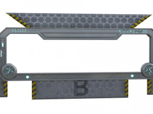 Sci-fi Gate B 3D Model