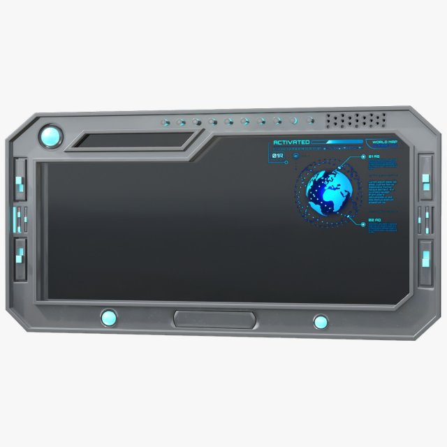 Sci-fi Window 3D मॉडल .c4d .max .obj .3ds .fbx .stl .blend 
