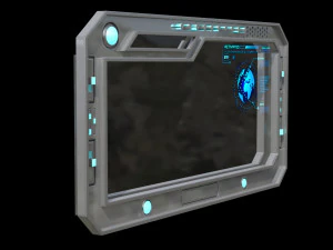 Ventana de ciencia ficci&oacute;n Modelo 3D