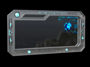 Ventana de ciencia ficci&oacute;n Modelo 3D