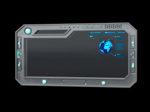 Ventana de ciencia ficci&oacute;n Modelo 3D