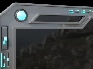 Ventana de ciencia ficci&oacute;n Modelo 3D