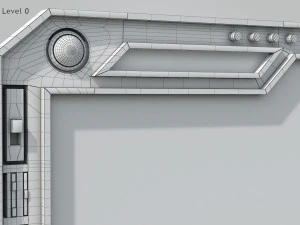 Ventana de ciencia ficci&oacute;n Modelo 3D