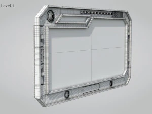 Ventana de ciencia ficci&oacute;n Modelo 3D