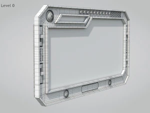 Ventana de ciencia ficci&oacute;n Modelo 3D