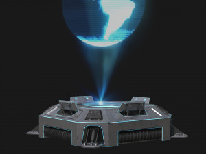 Animated Sci-fi Teleporter Platform Modelo 3D