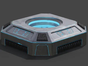 Geanimeerd sci-fi teleporterplatform 3D Model