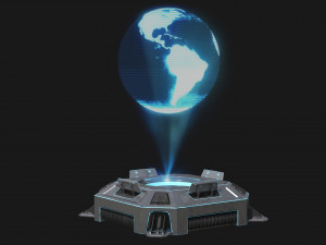 Animated Sci-fi Teleporter Platform Modelo 3D