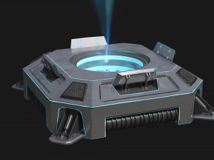 Animated Sci-fi Teleporter Platform Modelo 3D