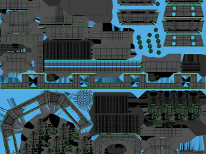 Animated Sci-fi Teleporter Platform Modelo 3D