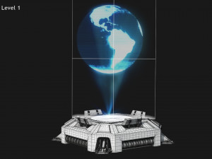 Animated Sci-fi Teleporter Platform Modelo 3D