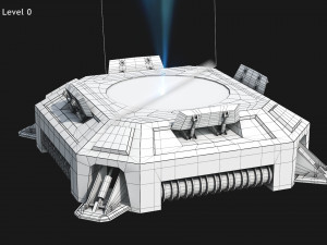 Animated Sci-fi Teleporter Platform Modelo 3D