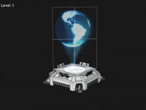 Animated Sci-fi Teleporter Platform Modelo 3D