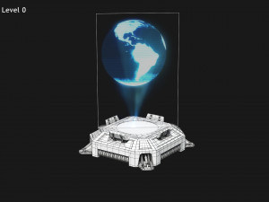 Animated Sci-fi Teleporter Platform Modelo 3D