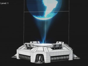 Animated Sci-fi Teleporter Platform Modelo 3D
