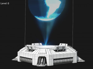 Animated Sci-fi Teleporter Platform Modelo 3D