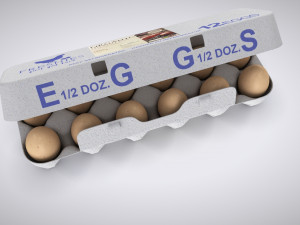 Pulp Eggs Container 3D Модель
