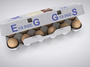 Pulp Eggs Container 3D Model