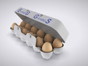 Pulp Eggs Container 3D Модель