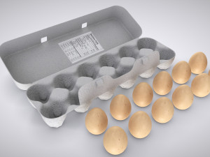 Pulp Eggs Container 3D Модель