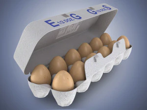 Pulp Eggs Container 3D Model