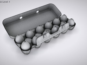 Pulp Eggs Container 3D Модель