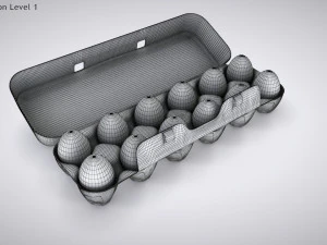 Pulp Eggs Container 3D Model